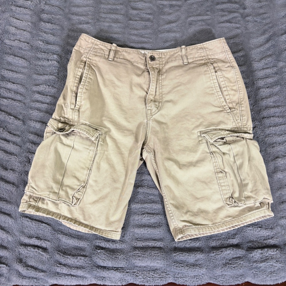 Levis Mens Tan Khaki Cotton Twill Cargo Shorts W32 12463-0022 Regular Fit